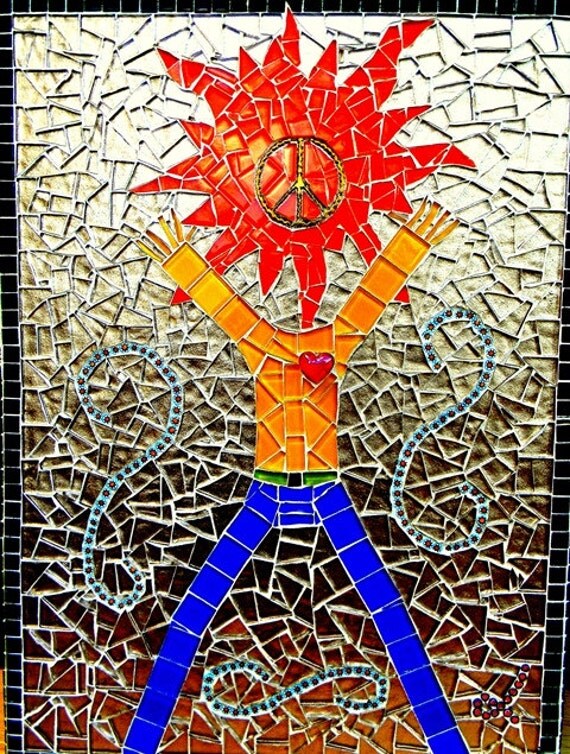 Sunshine / Peace Head Mosaic Art