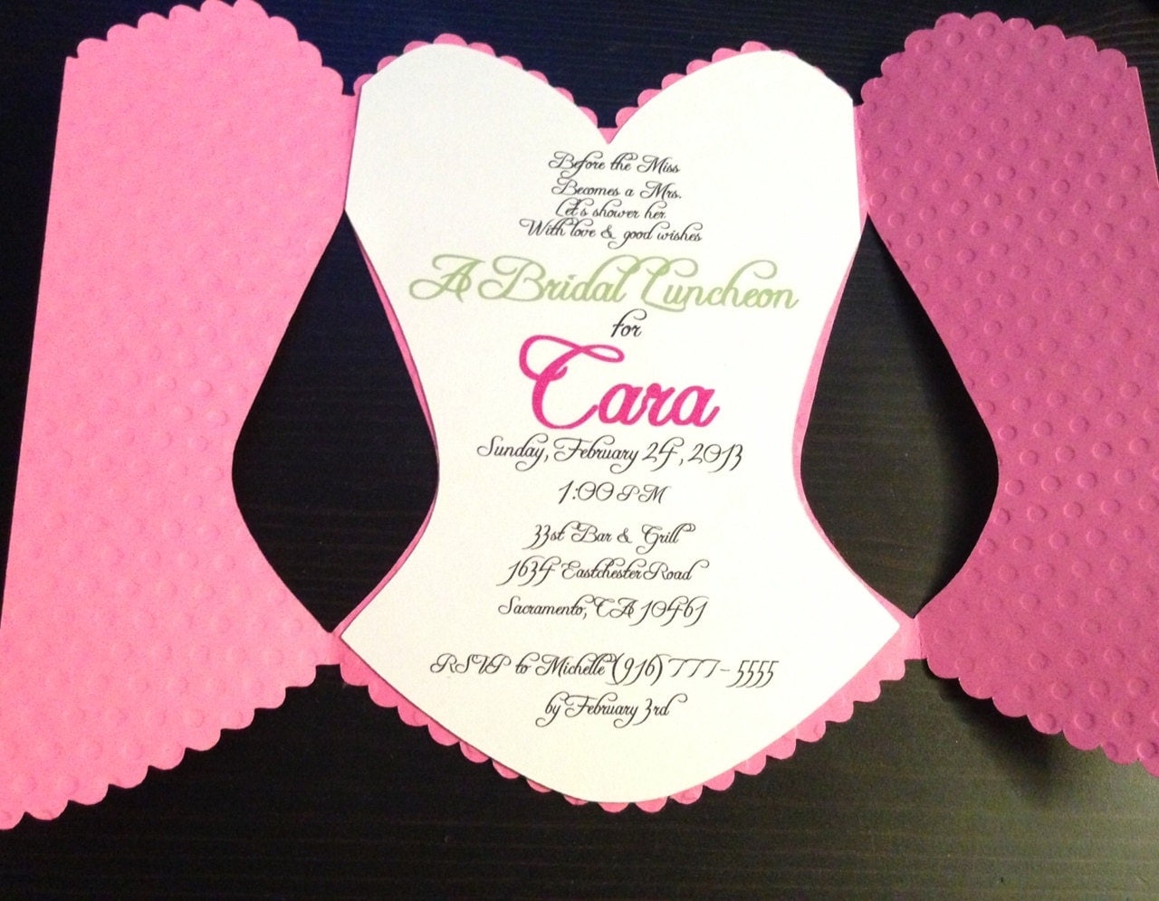 Corset Bridal Shower Invitations 9