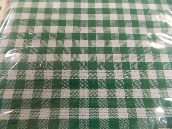 Quilt / Quilting Fabric Green and White Check by ...