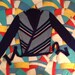 perfect 1970's diagonal stripe ballet wrap sweater