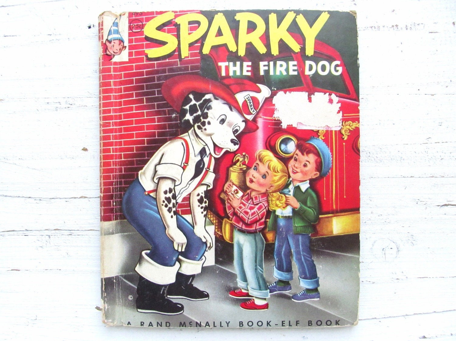 Vintage 1950's Children's Book Sparky The Fire Dog