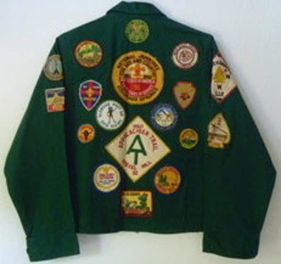 Vintage Boy Scout Explorer Scout Collectible Patch Jacket.