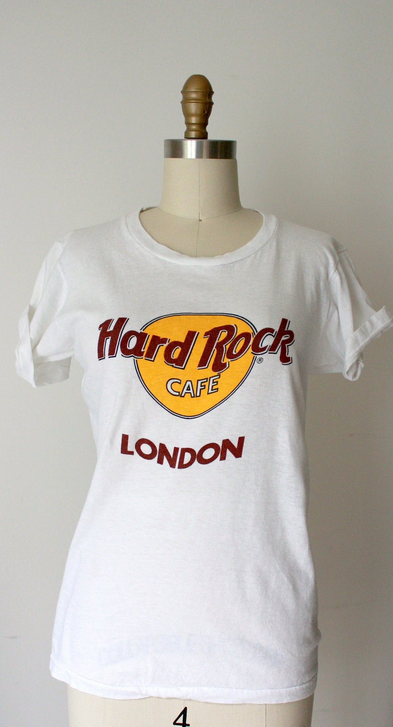 Online hard rock cafe white t shirt london