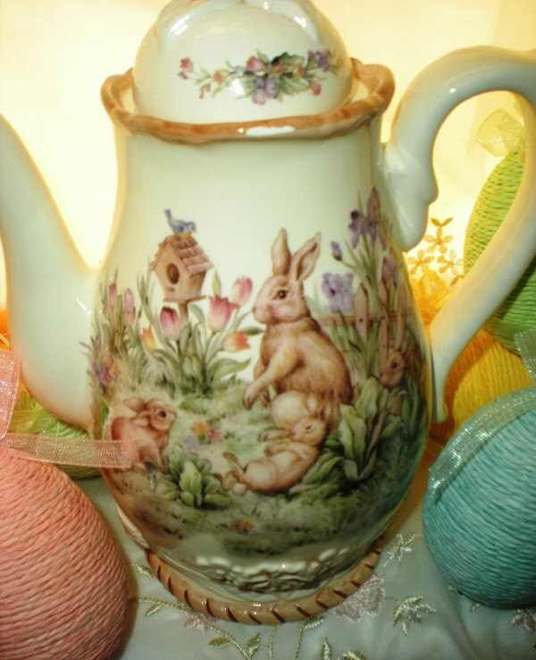 Cracker Barrel Easter Treasures Tea Set 3 Piece Set