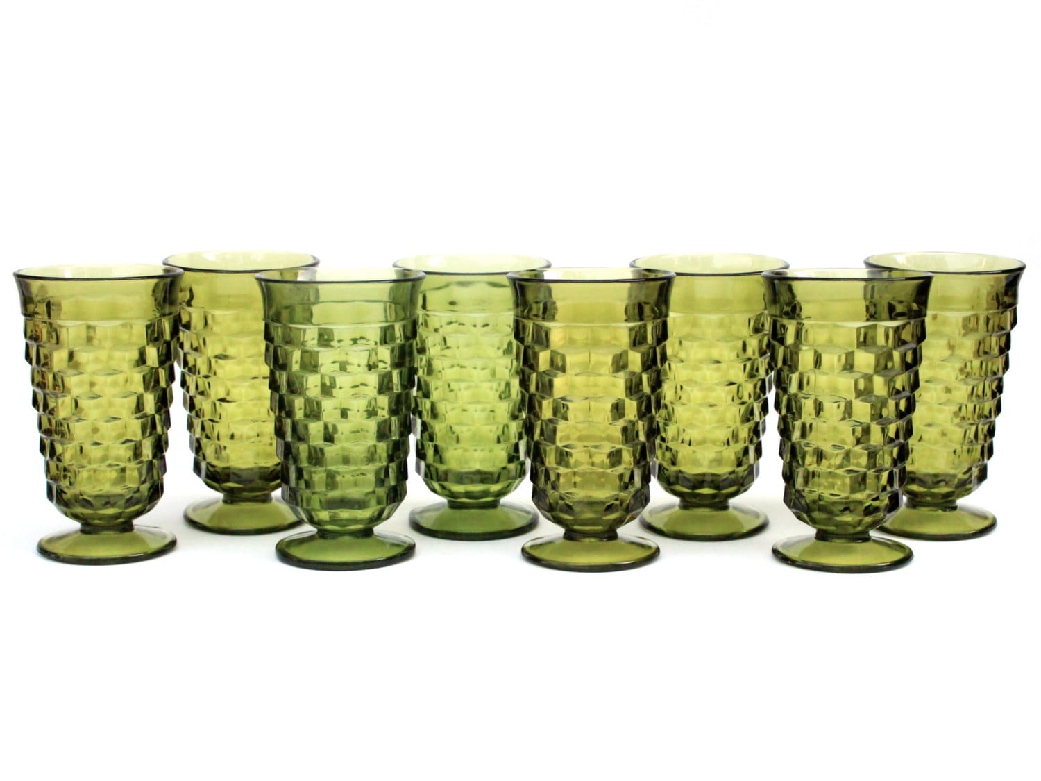 Green fostoria glassware