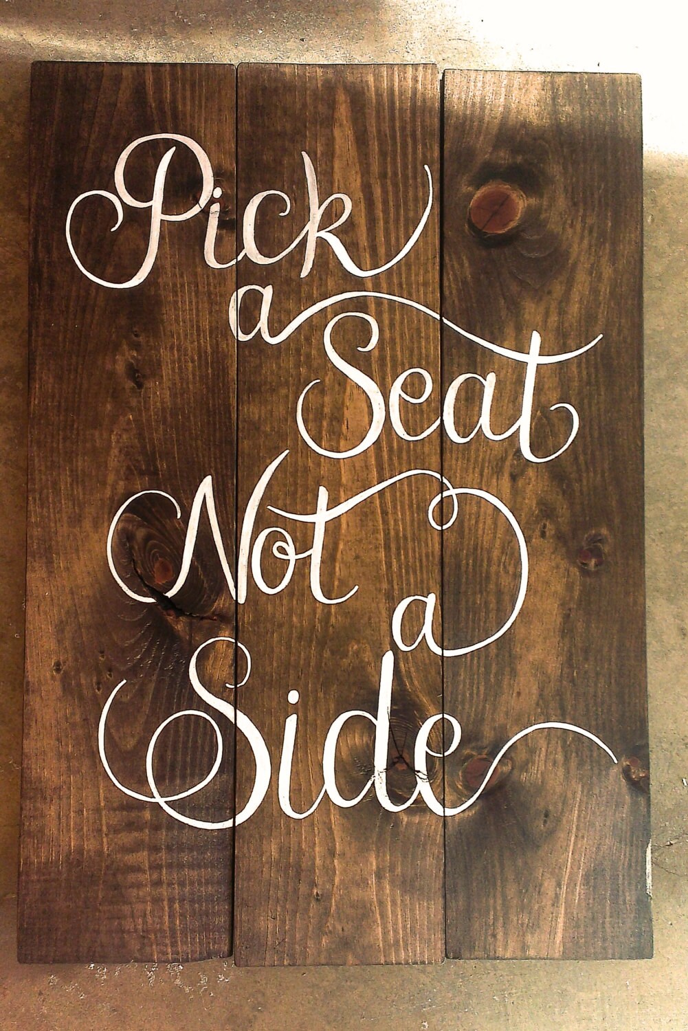 simple pick a seat not a side CUSTOM hand-painted by emlaurenVO