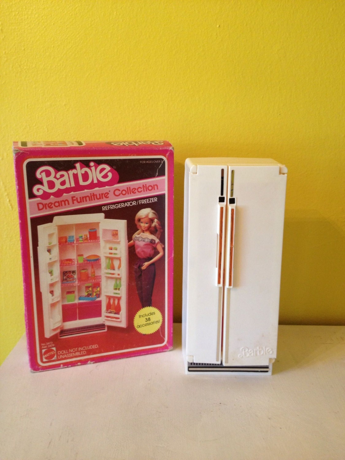 1980's Barbie Dream Furniture Refrigerator by juxtaposevintage