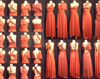 SAMPLE DRESS -- LONG infinity dress -- try the dress style out before committing to an order, Free-Style Dress, long bridesmaid dress trial