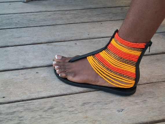 African Masai Beaded Sandals