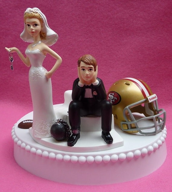  Wedding  Cake  Topper  San  Francisco 49ers SF Football by WedSet