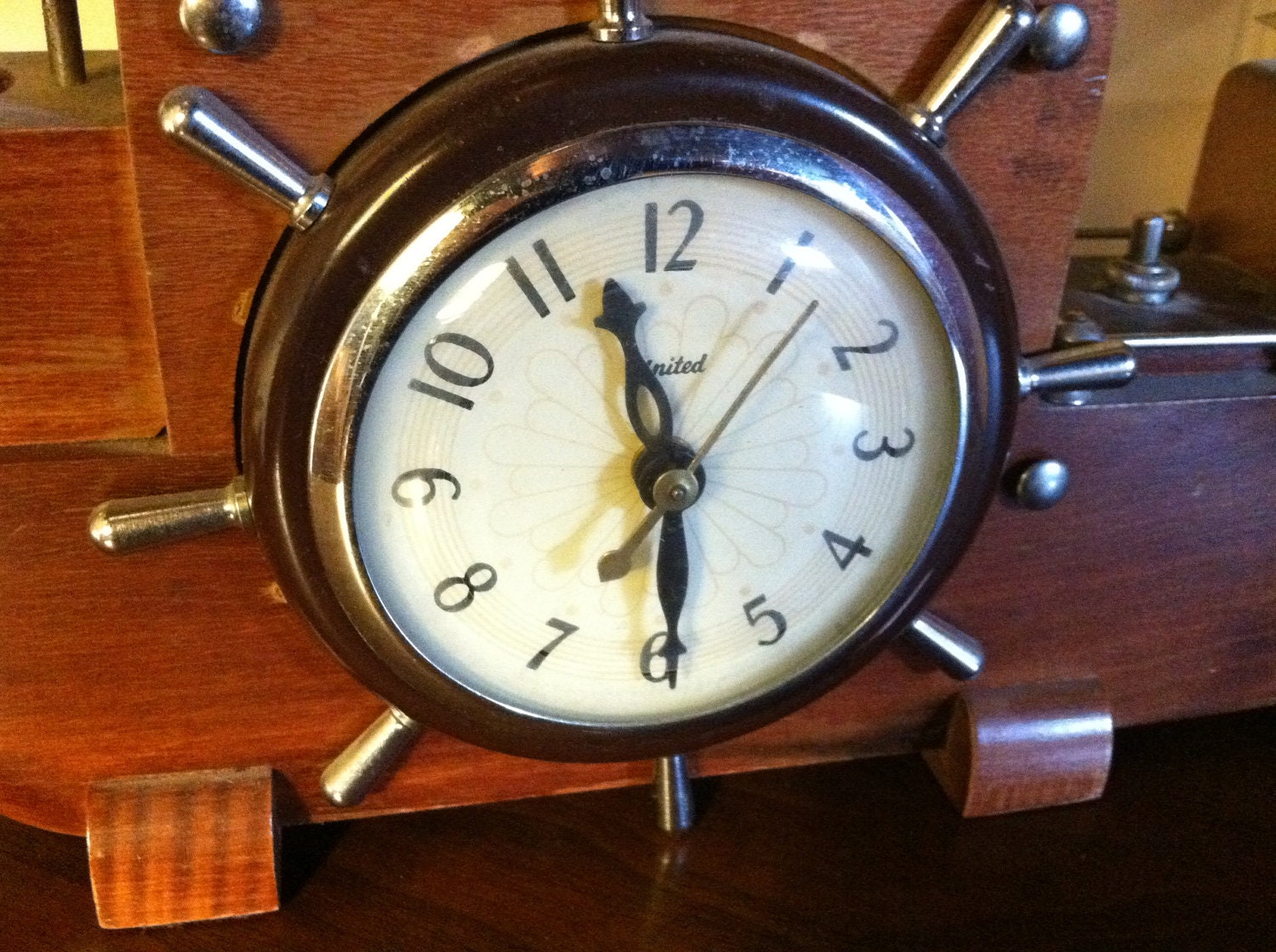 United Nautical Wooden Ship Mantle Clock by Deco2Go on Etsy