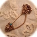 VINTAGE FLORENZA STICKPIN or Hat Pin, Gold Tone Victorian Style Faux Amethyst & Turquoise Stones