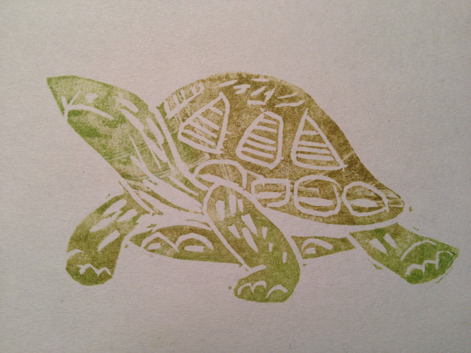Turtle Stamp Hand Carved Stamp Rubber Stamp by CoolStuffIWant