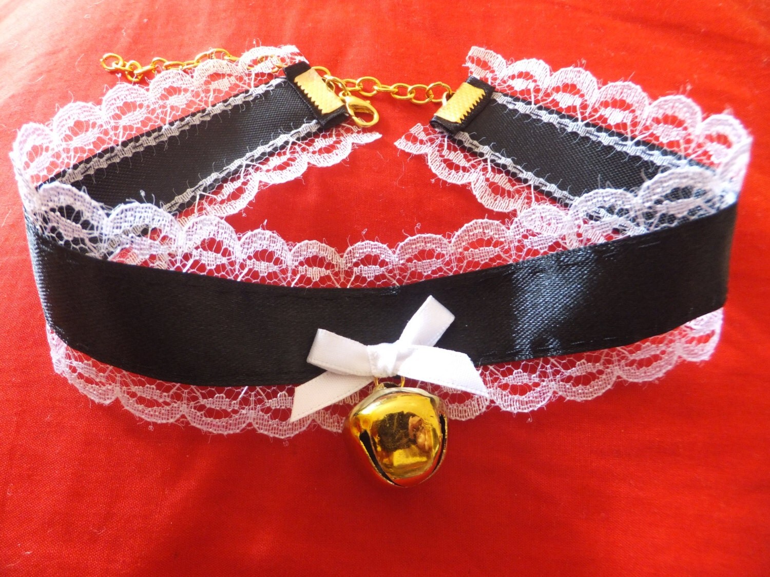 Cosplay Cat Bell Collar Maid Choker Cute Kawaii Emo Gothic