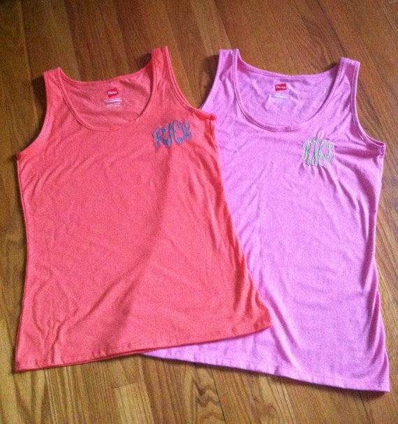 Monogrammed Tank Top with Initials or Greek Letters