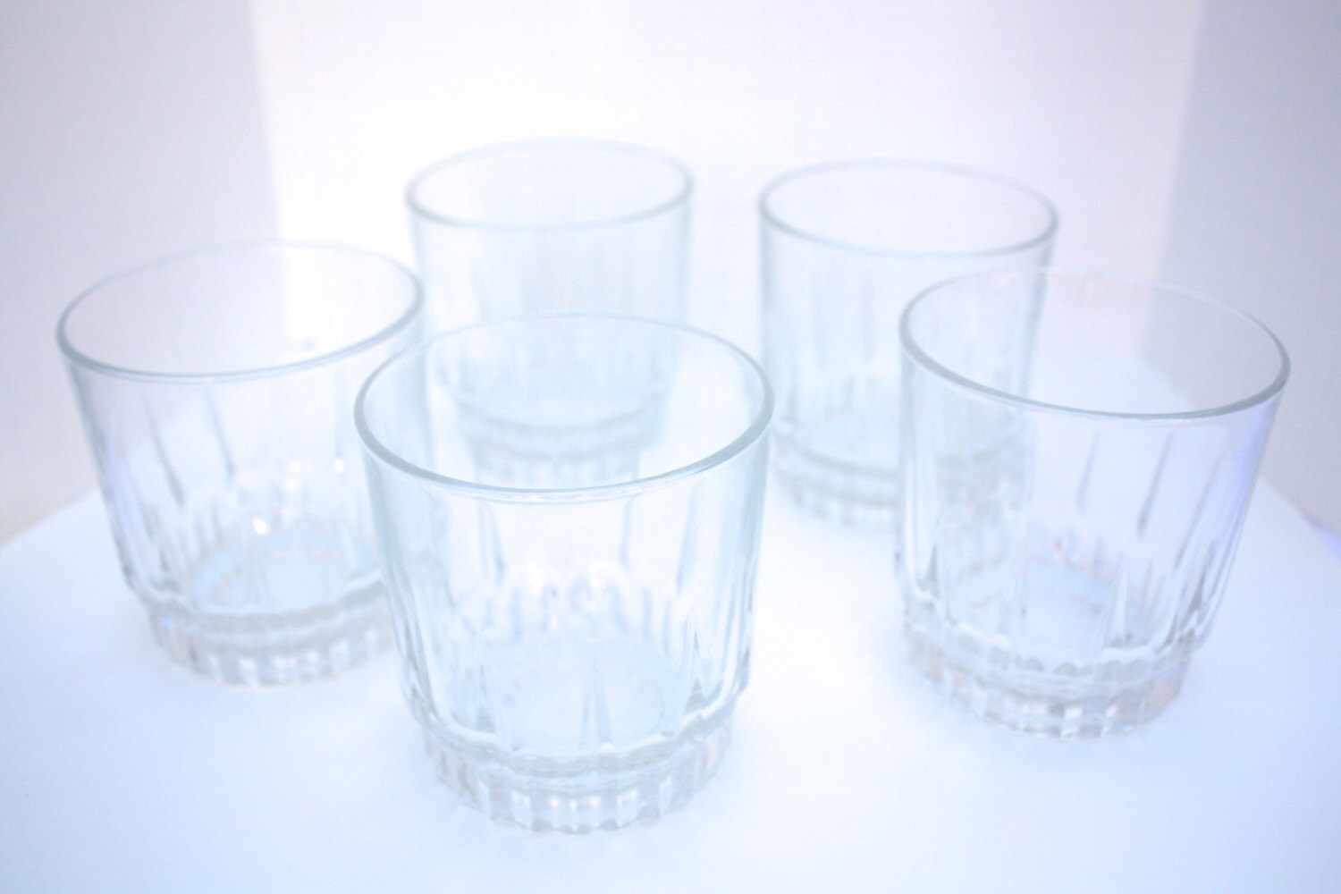 4 Vintage glasses / Drinking/ Retro / Arcoroc France / vintage