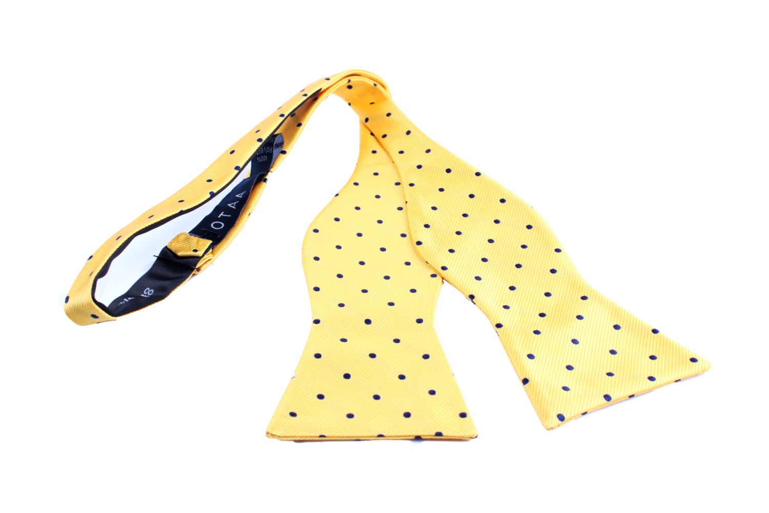 Men's Bow Tie Self Tie / Untied Bowtie Yellow Polka Dot