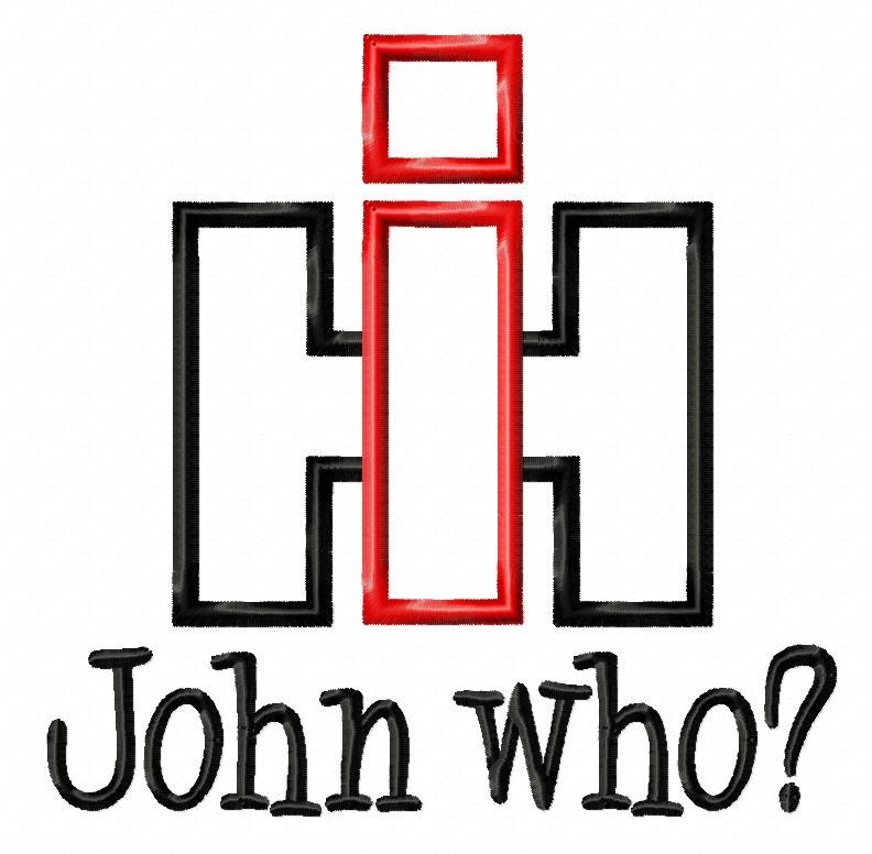International Harvester John Who Applique design Instant