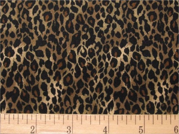 Small Leopard Print Cotton Fabric by FabricsByDad on Etsy