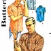 Mens Shirt Pattern Long Cuffed Sleeves Windsor or Button Down Collar 1960s Butterick 2305 Vintage Sewing Pattern Chest 42 UNCUT
