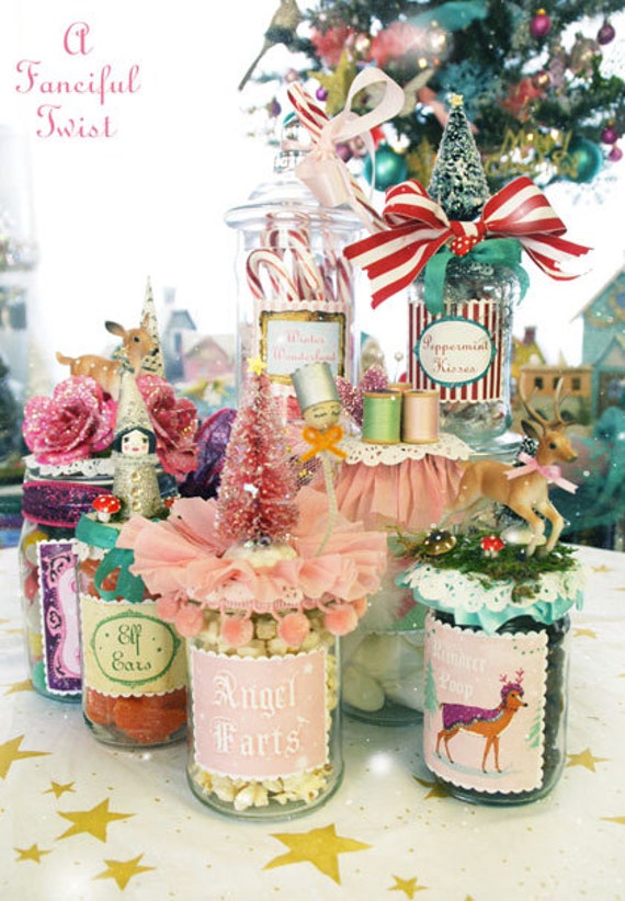 Items similar to Christmas Jar Sticker Labels - 8 on Etsy