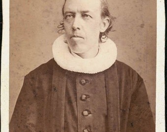 vintage photo Kolding Denmark J Caprani phtgrpher Millstone Ruff Man CDV
