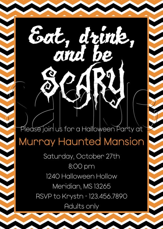 25 5x7 Adult Halloween Party Invitations