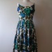 RESERVED for wendymaryjohn 1950's Vintage Blue Rose Print Dress