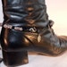 Boot Bracelet Tan & Black Beaded Cowboy Western Heel Bling Handmade Jewelry 1337