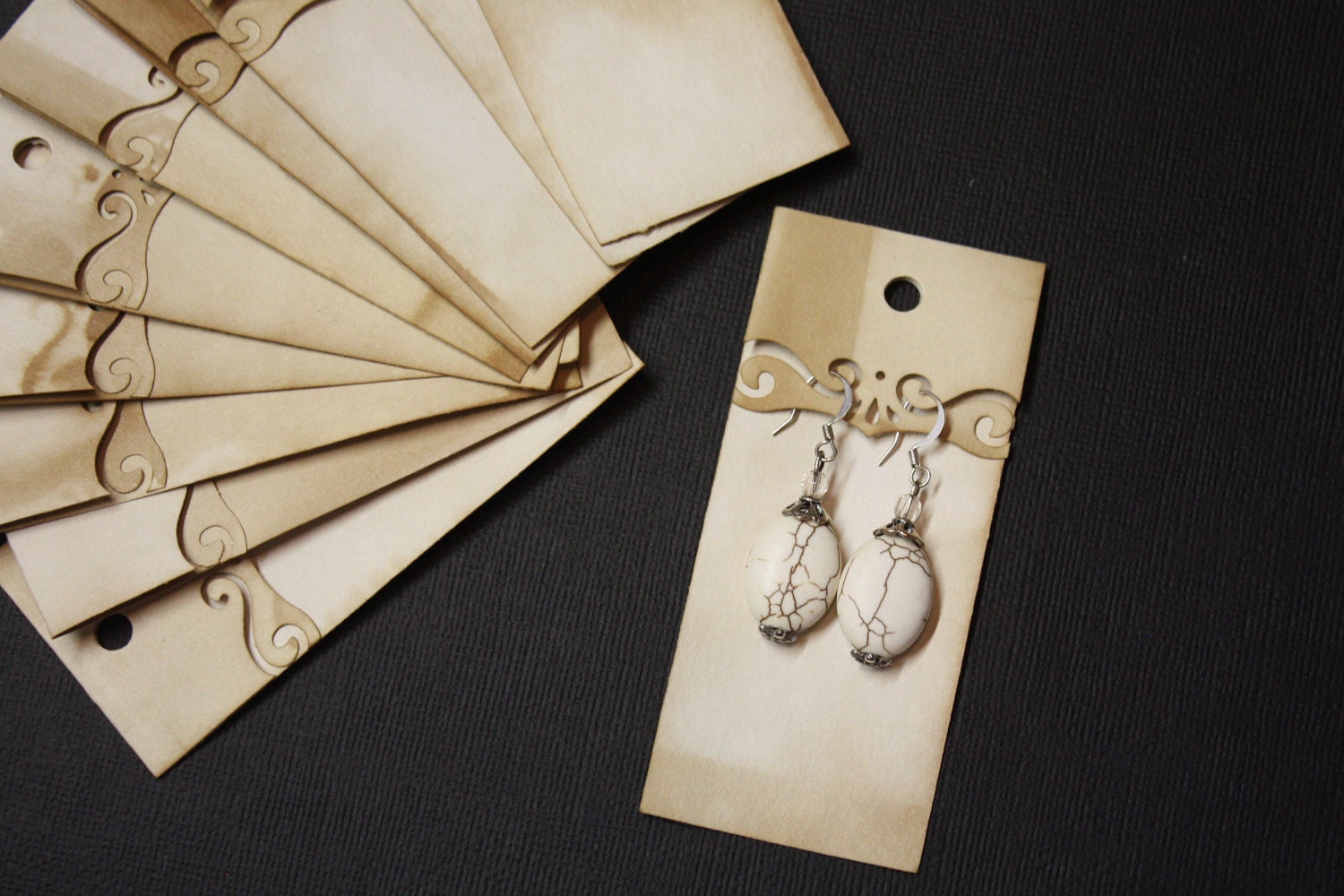 25 Long Earring Display Cards