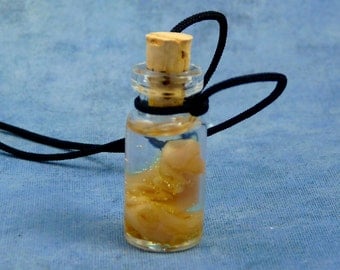 Octopus Tentacle Specimen Jar Necklace, Handmade Science Jewelry