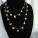 Vintage Silver Butterfly Charm Necklace Long Chain Cute
