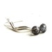 Black Silver Dangle Drop Earrings Tourmalinated Quartz Sterling Silver Gemstone Fashion Jewelry