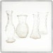 Four Clear Glass Vases- instant collection