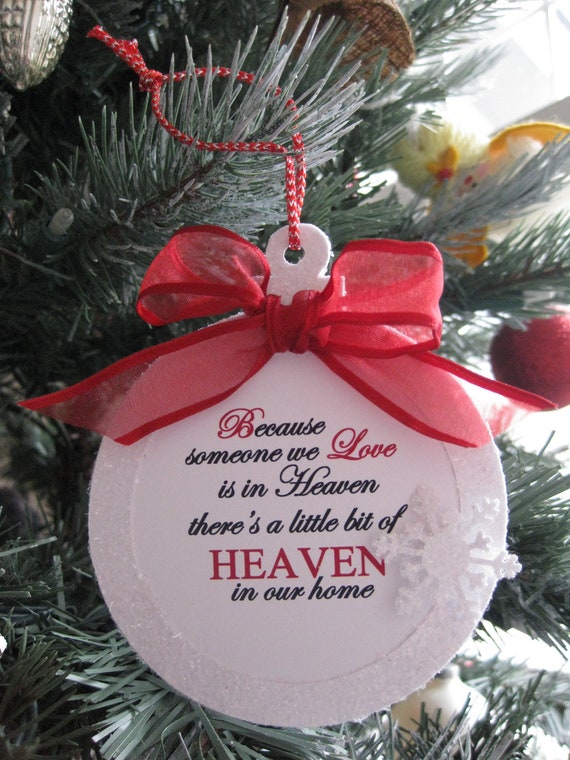 Memorial Ornament Personalized Because Someone We Love Is In Heaven ...