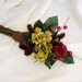 Woodland autumn wedding flowers silk bridal bridesmaid bouquet Winter Rustic Chic Rust Burgundy Pine cones greens custom for Beth