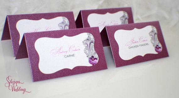 Beautiful Orchid Place cards Escort cards Il_570xn