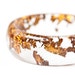 Resin Bangle Bracelet Copper Gold Flakes Wide Cuff OOAK brown boho minimalist jewelry rusteam