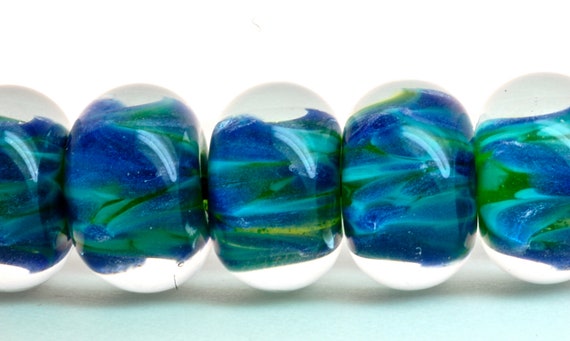 sale ooak lampwork glass beads boro bead set of 6 in by paulbead