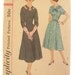 Simplicity 1884 Keyhole Dress 1950s Vintage Sewing Pattern Bust 34