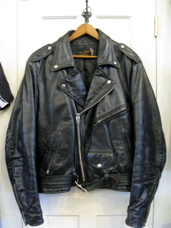 Vintage 1980's Vanson Leathers Leather Motorcycle Jacket