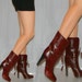 vintage 80s SEXY high heel ankle boots sz 5.5 Brazil