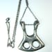 HOLD FOR TATA Jorgen Jensen signed pewter necklace pendant 1950s. Stamped and numbered. Mid Century Modernist Denmark.