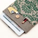 Ipad Case. Ipad bag. Ipad sleeve. Ipad cover with green poppy pocket and button closure. Ipad 2 case padded. Custom order available.