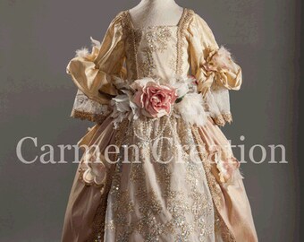 Victorian Dress - Nutcraker Dress - Victorian Flower Girl Dress - (1800's Victorian Dress)