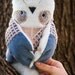 Nordic owl , soft art toy by Wassupbrothers. Free shipping
