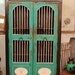 SALE Distressed Rusic Antique Teal Indian Door Storage Cabinet Handmade w/ Reclaimed Wood reserved for Hali