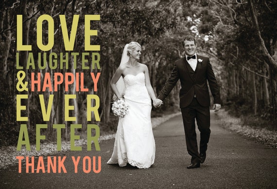 Ever After Wedding Thank You Card Design