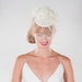 Bridal, Birdcage, Veil, Fascinator, with Handmade Flowers