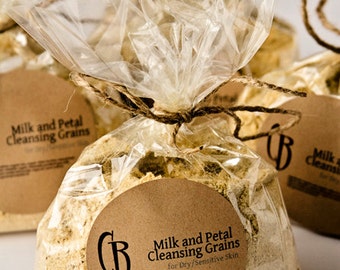 Milk and Petal Cleansing Grains Facial Scrub - BULK 6 oz with RECIPE